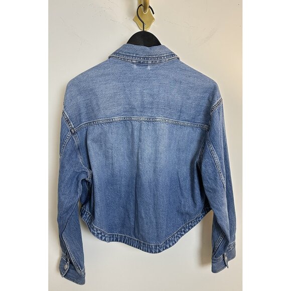 MADEWELL Crop Jean Jacket in Dursett Wash Size Medium - Picture 6 of 7